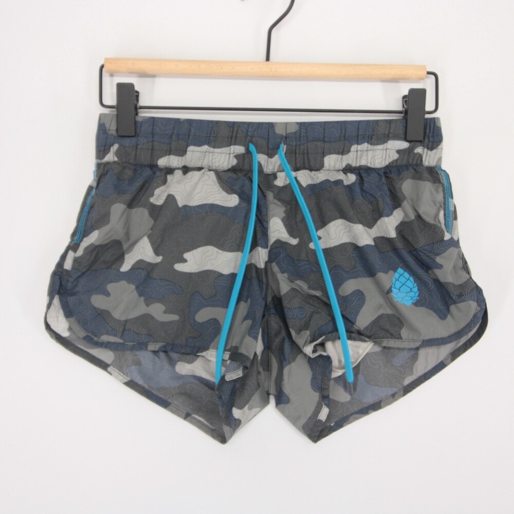 Stio Second Light Shorts Womens XS Gray Camo Lined Athletic Trail Running - Picture 2 of 10